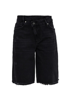 AllSaints Aki distressed raw-hem shorts - Black