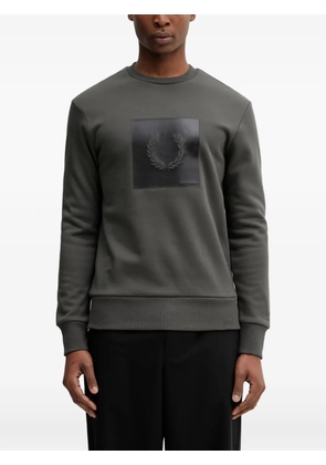 Fred Perry square-appliqué sweatshirt - Green