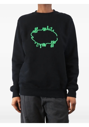 Off-White Pre-Owned applique logo sweatshirt - Black