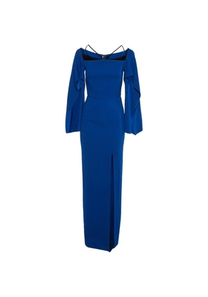Roland Mouret off-shoulder slit maxi dress - Blue