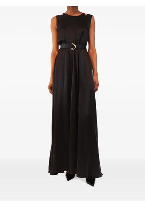 Kenzo Pre-Owned belted sleeveless silk maxi dress - Black