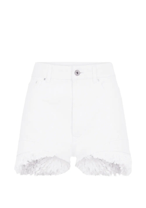 Rabanne fringe-detail denim shorts - White