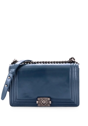 CHANEL Pre-Owned Reverso Boy Flap Bag Glazed Calfskin Old Medium crossbody bag - Blue