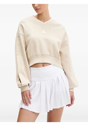 adidas Stadium Crew logo-print sweatshirt - Neutrals