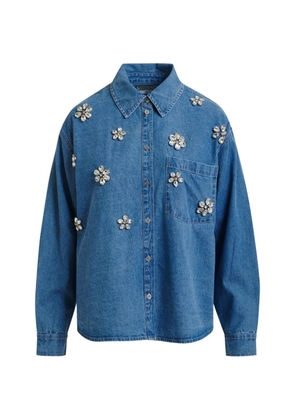 Essentiel Antwerp rhinestone-embellished denim shirt - Blue