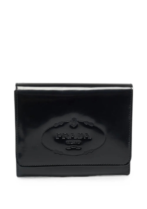 Prada Pre-Owned Spazzolato trifold wallet - Black