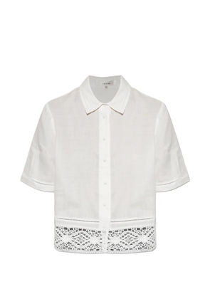 FRAME Heirloom lace-trim short-sleeve shirt - White