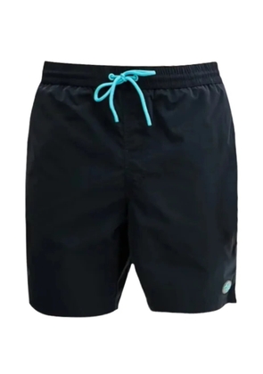 GUESS USA logo-patch swim shorts - Black
