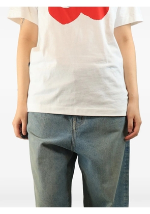 Comme Des Garçons Pre-Owned heart T-shirt - White