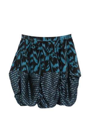 Kiko Kostadinov ikat-print mini skirt - Black