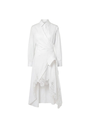 Monse lace-trimmed asymmetric dress - White