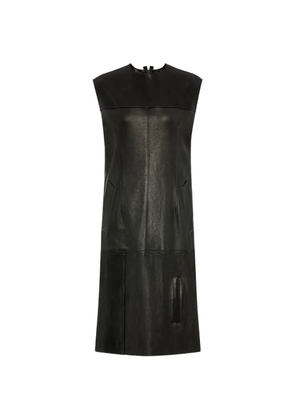 Maison Margiela Patchwork leather midi dress - Black