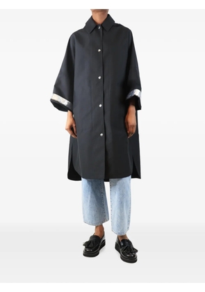 Yves Salomon flared-sleeve raincoat - Black