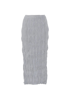 Gongdid Design plissé elasticated-waist midi skirt - Grey