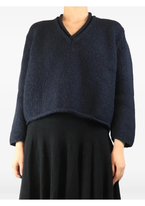 Boboutic chunky V-neck sweater - Blue