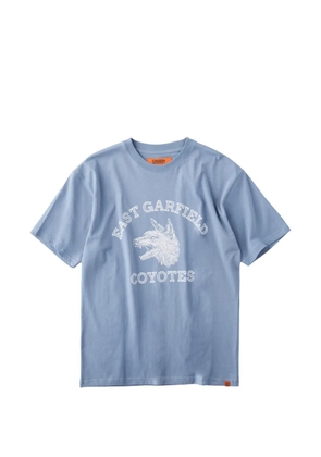 UNIVERSAL OVERALL graphic-print crew-neck T-shirt - Blue