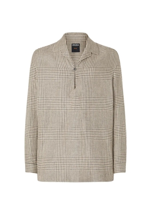 Zegna prince of wales shirt - Neutrals