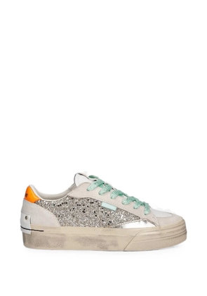 Crime London Soho glitter-detail panelled sneakers - Neutrals