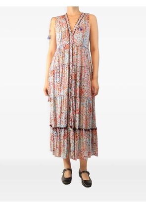 Poupette St Barth floral-print midi dress - Blue