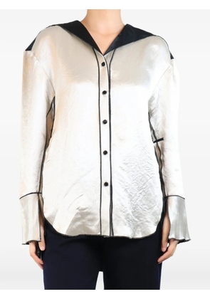 Yuzefi contrast-trim buttoned shirt - Neutrals