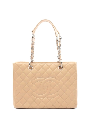 CHANEL Pre-Owned 2012 GST diamond-quilted tote bag - Neutrals