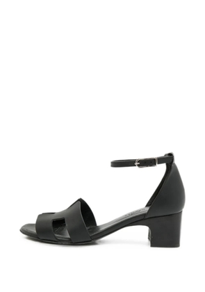 Hermès Pre-Owned H cutout ankle strap sandals - Black
