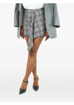 Isabel Marant Vintage mini plaid draped skirt - Grey