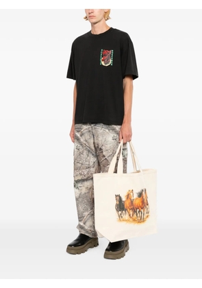 Melt horse-print tote bag - Neutrals