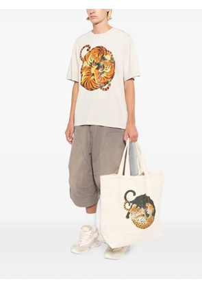 Melt graphic-print tote bag - Neutrals