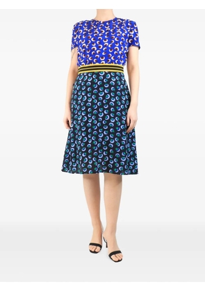 Stella McCartney Pre-Owned floral-print silk midi dress - Black