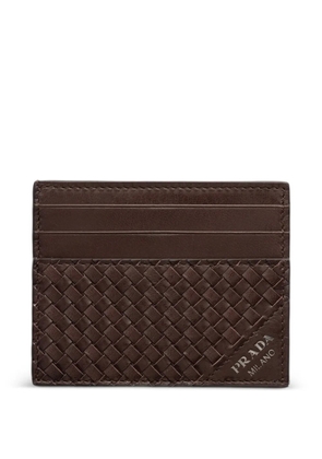 Prada leather card holder - Brown