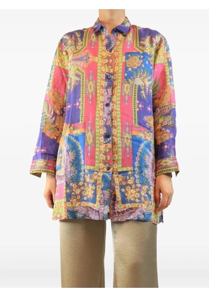 Etro Pre-Owned floral-print shirt - Blue