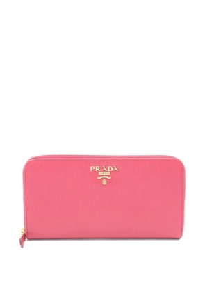 Prada Pre-Owned 2000s Vitello Move leather long wallet - Pink