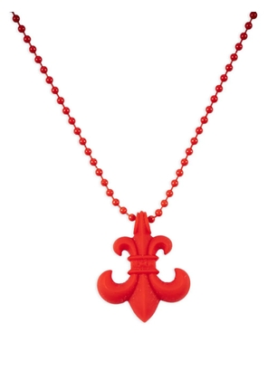 Chrome Hearts BS Fleur ball-chain pendant necklace - Red