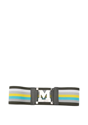 Missoni Pre-Owned 2010s logo-plaque striped belt - Brown