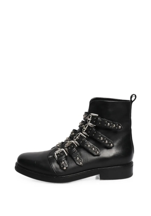 Maje studded buckle ankle boots - Black
