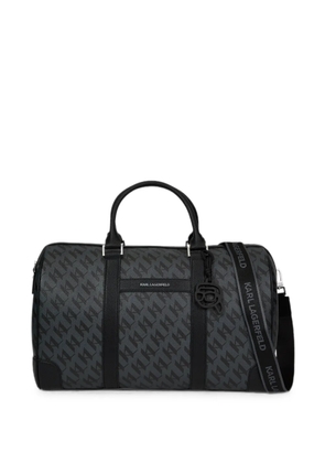 Karl Lagerfeld Ikon Monogram weekender bag - Black