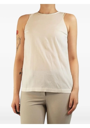 Brunello Cucinelli Vintage Monili-collar sleeveless blouse - Neutrals