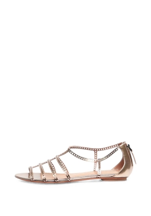 Alaïa Pre-Owned laser-cut strap sandals - Pink