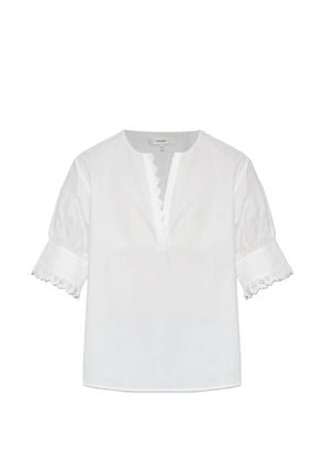 FRAME broderie-anglaise puff-sleeve top - White