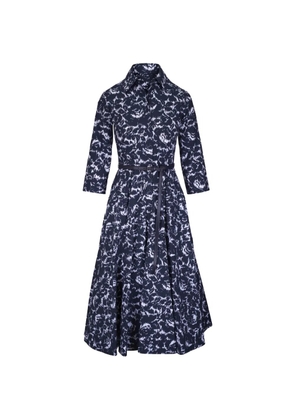 Michael Kors belted pleated dress - Blue