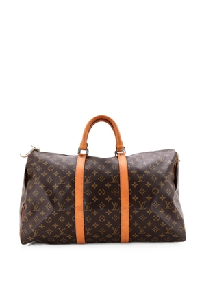 Louis Vuitton Pre-Owned Keepall Bag Monogram Canvas 50 travel bag - Brown