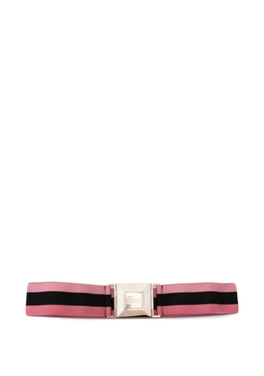Gucci Pre-Owned 2000s striped buckle belt - Pink