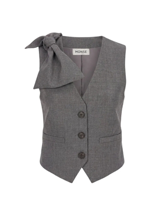 Monse bow-detail cropped vest - Grey