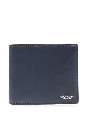 Coach logo-print leather wallet - Blue