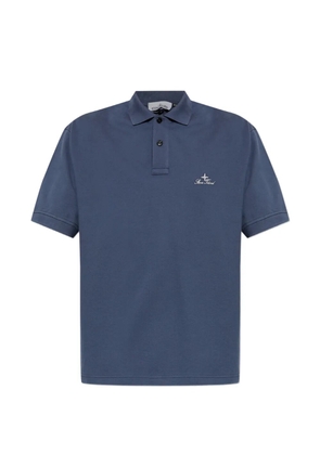 Stone Island logo-embroidered polo shirt - Blue