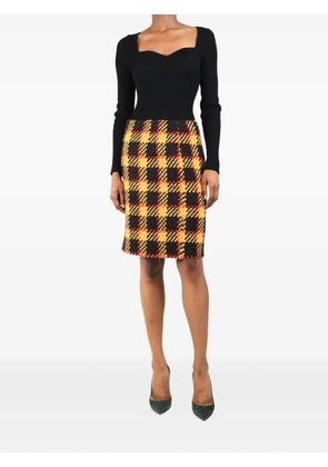 Marni Pre-Owned bouclé check pencil skirt - Black