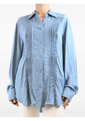 Raey pleated-front shirt - Blue
