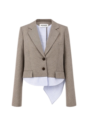 Monse back cascade blazer - Brown