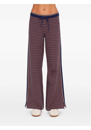 The Upside Lumiere Juniper geometric-pattern track pants - Blue